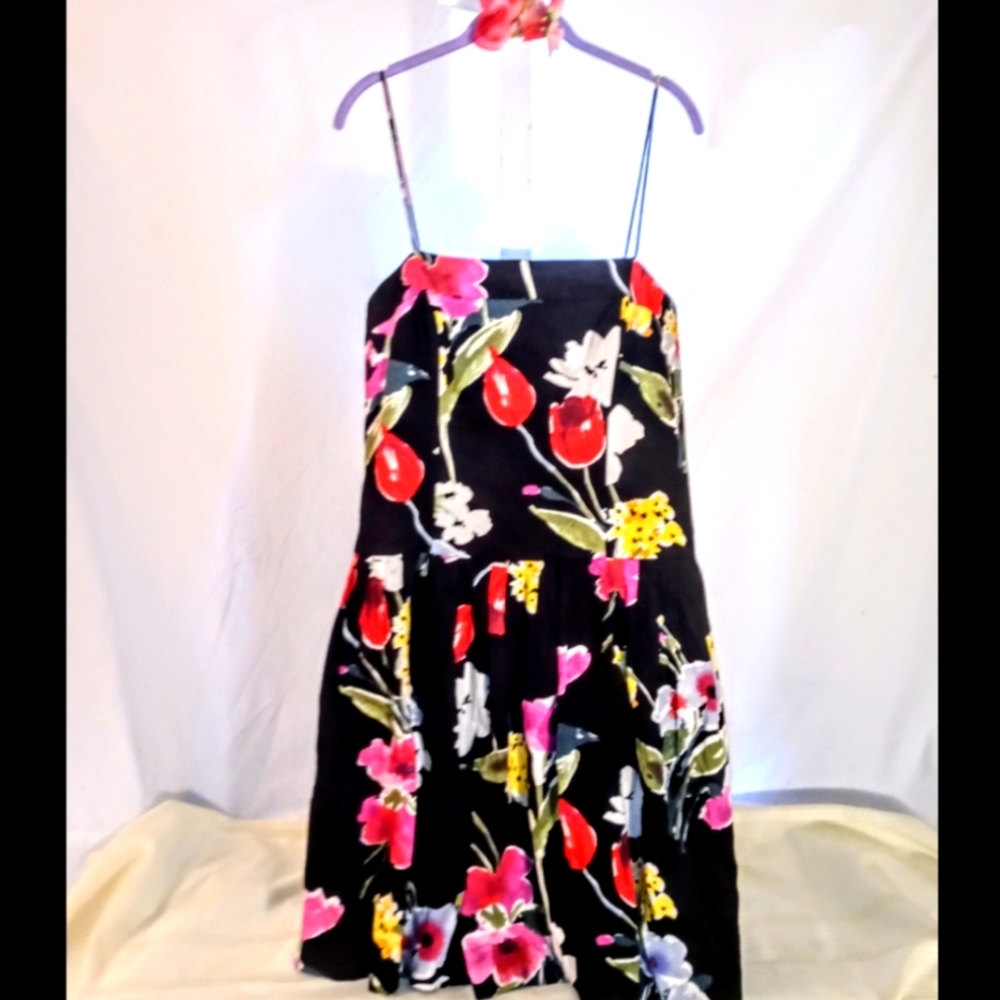 American living black floral pattern dress 14​